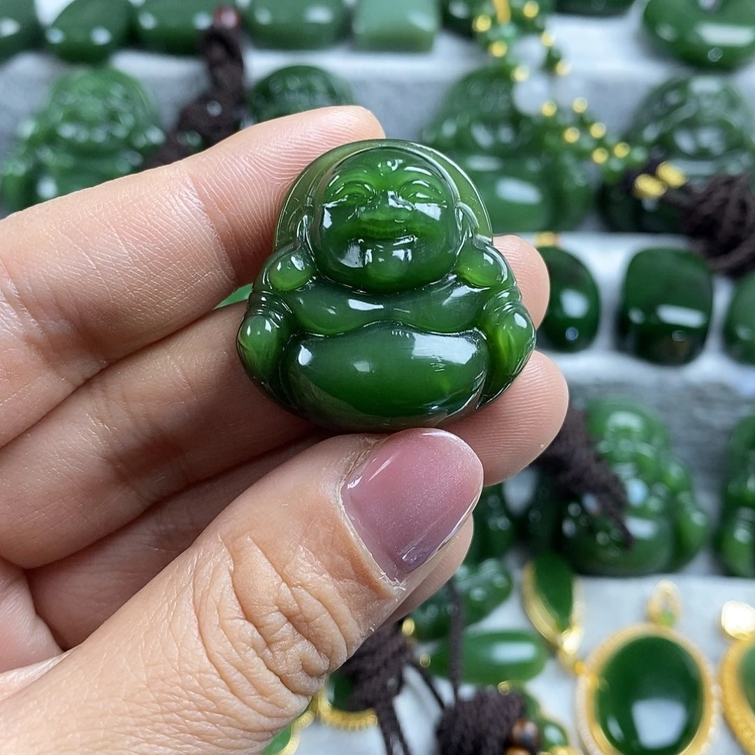 和田玉（碧玉）未镶嵌颈饰30mm