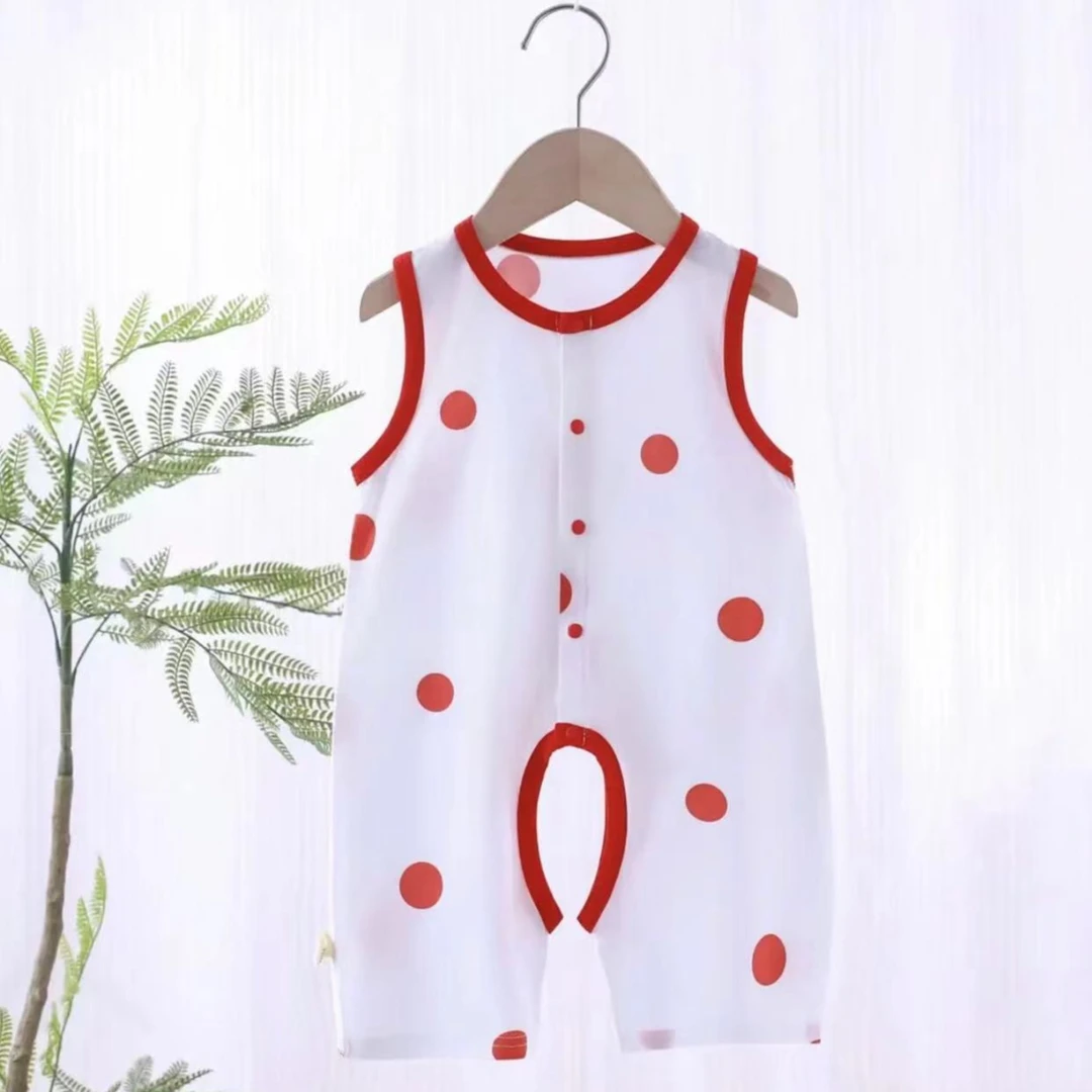 宝宝夏季薄款无袖背心连体哈衣