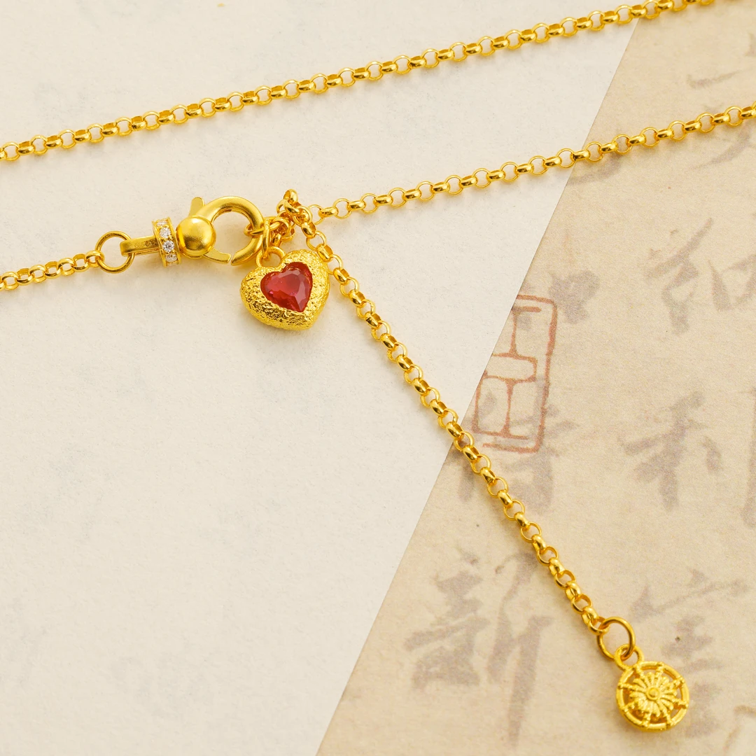 【贞爱福圣诞年终狂欢购】黄金足金大爆款【闪O万能链】百搭时尚气质