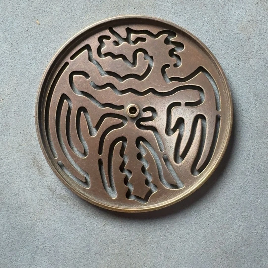 篆凤凰9cm红铜无手柄