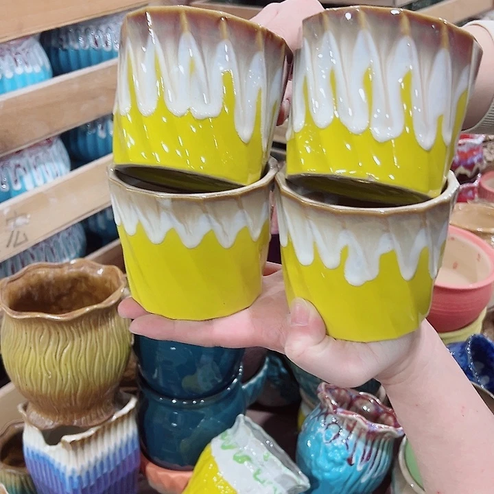 有孔，凑单福利满10元发货陶瓷多肉花盆！