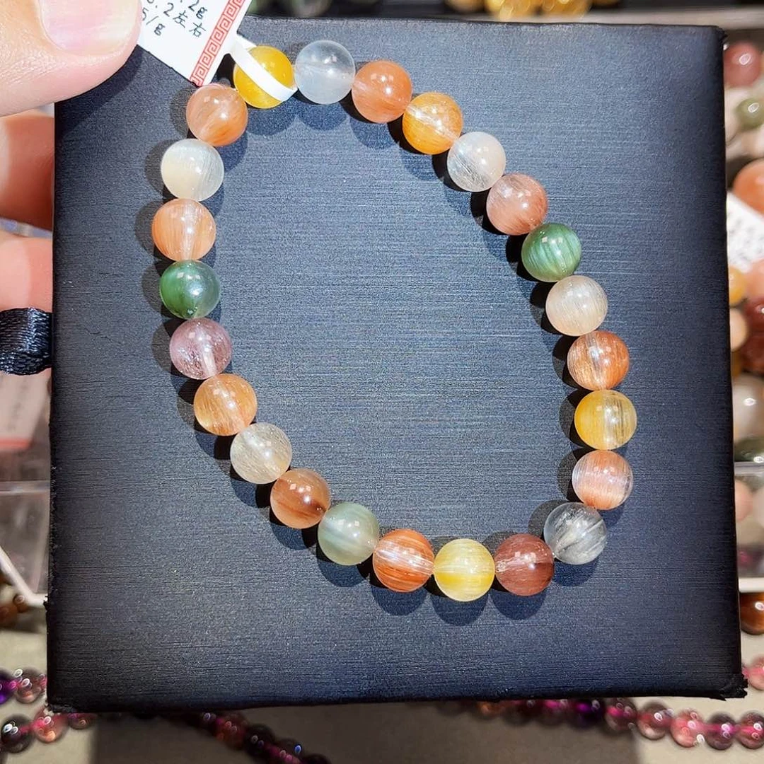 水晶手链未镶嵌彩兔毛