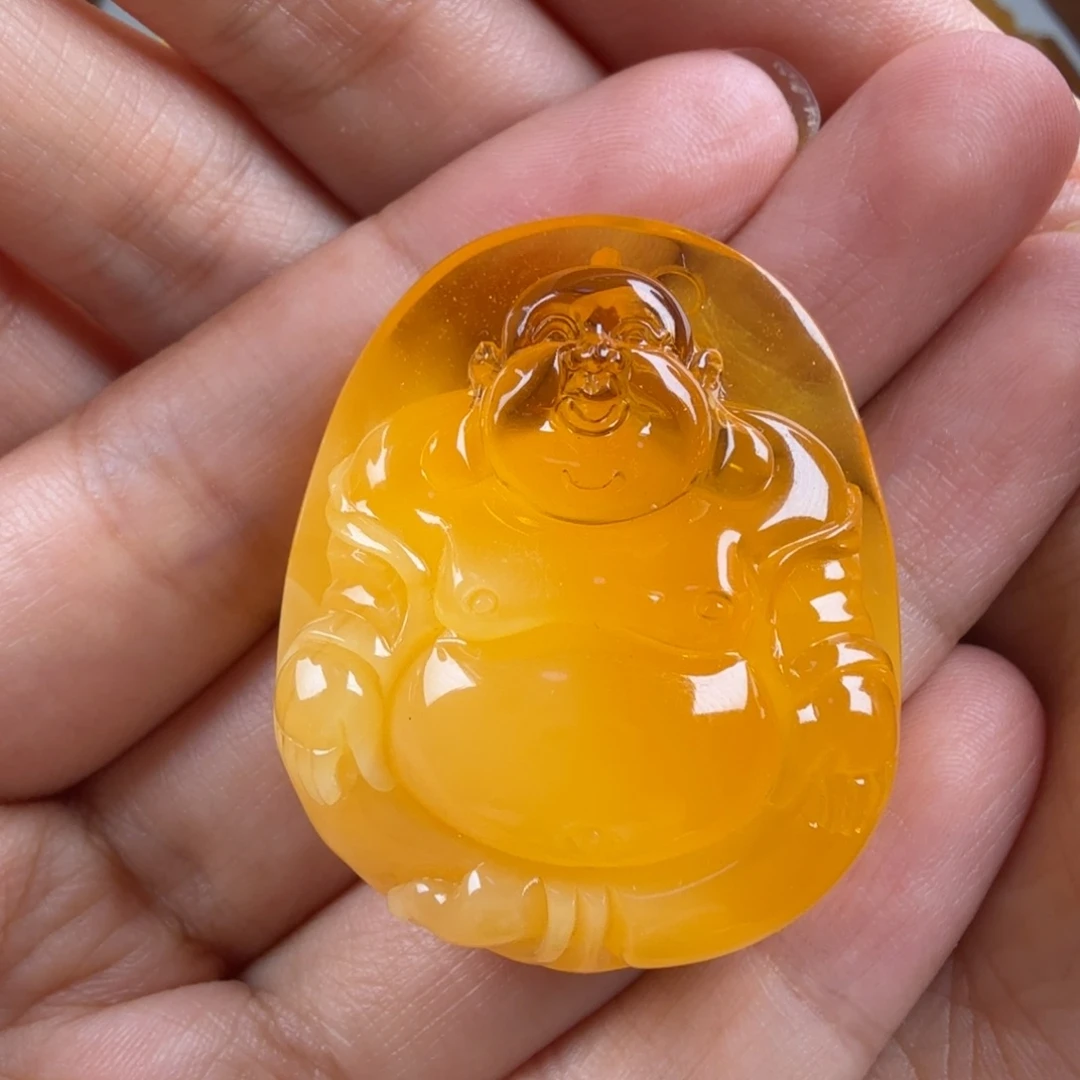 琥珀未镶嵌颈饰纯天然琥珀蜜蜡无优化