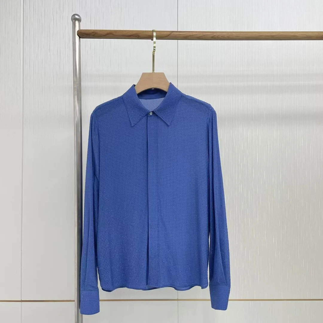 2025春夏秀场高定真丝烫钻上衣GS240256