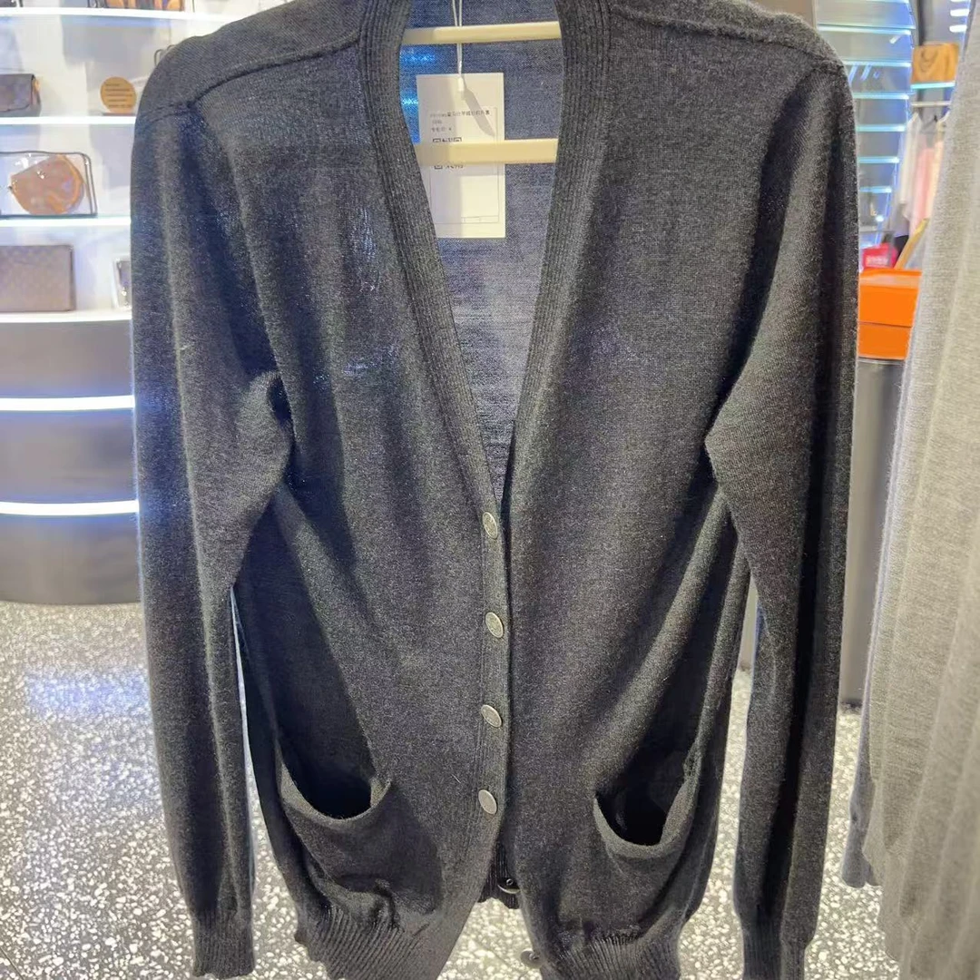 99新 Hermes/爱马仕 羊绒针织外套38码