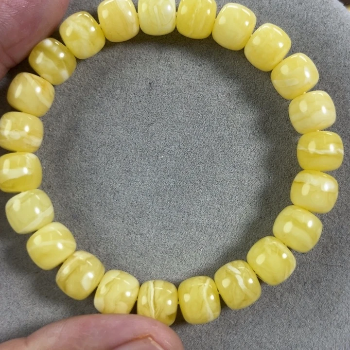 未镶嵌蜜蜡手串纯天然俄料白花虎皮10.4