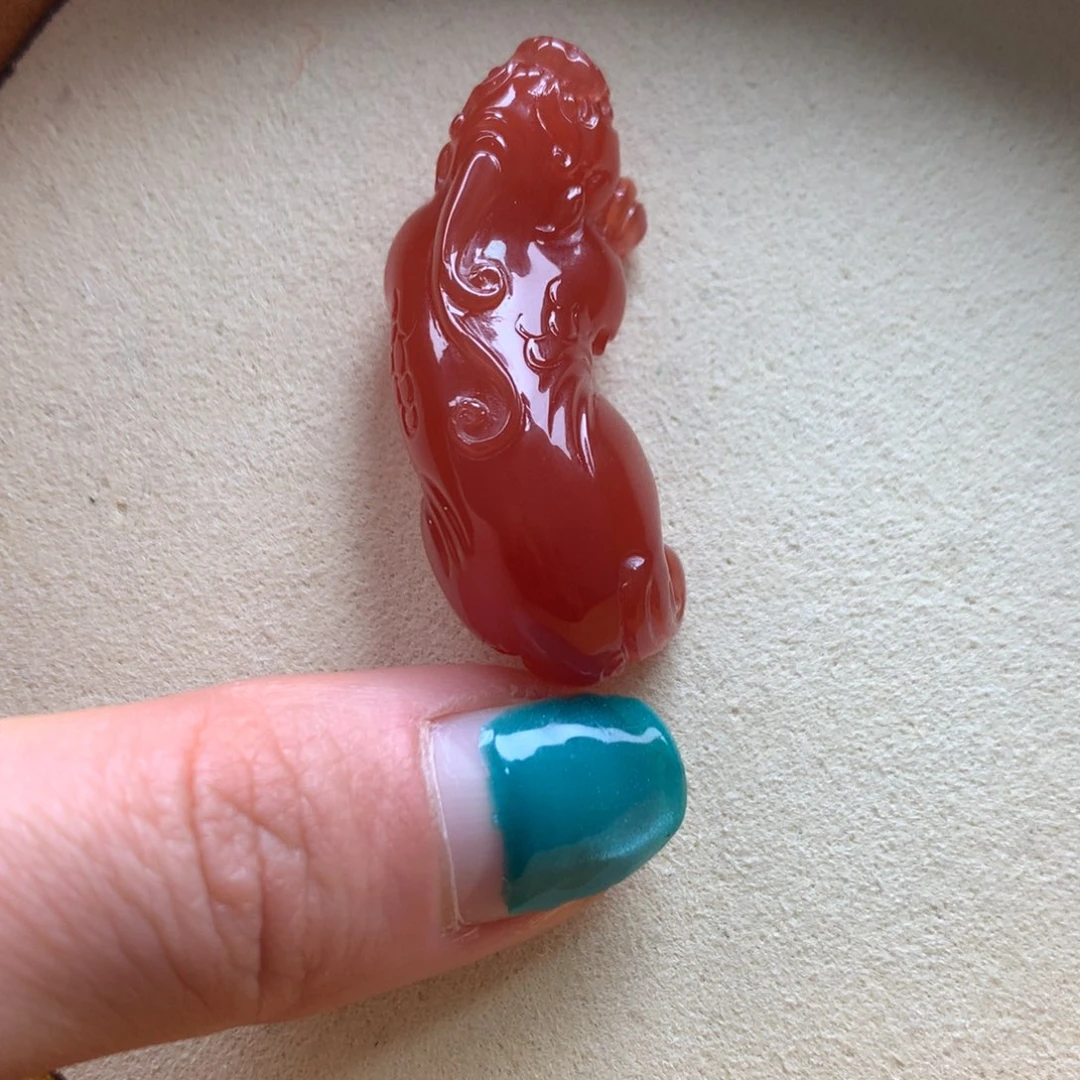 南红玛瑙未镶嵌保山天然原矿南红貔貅吊坠