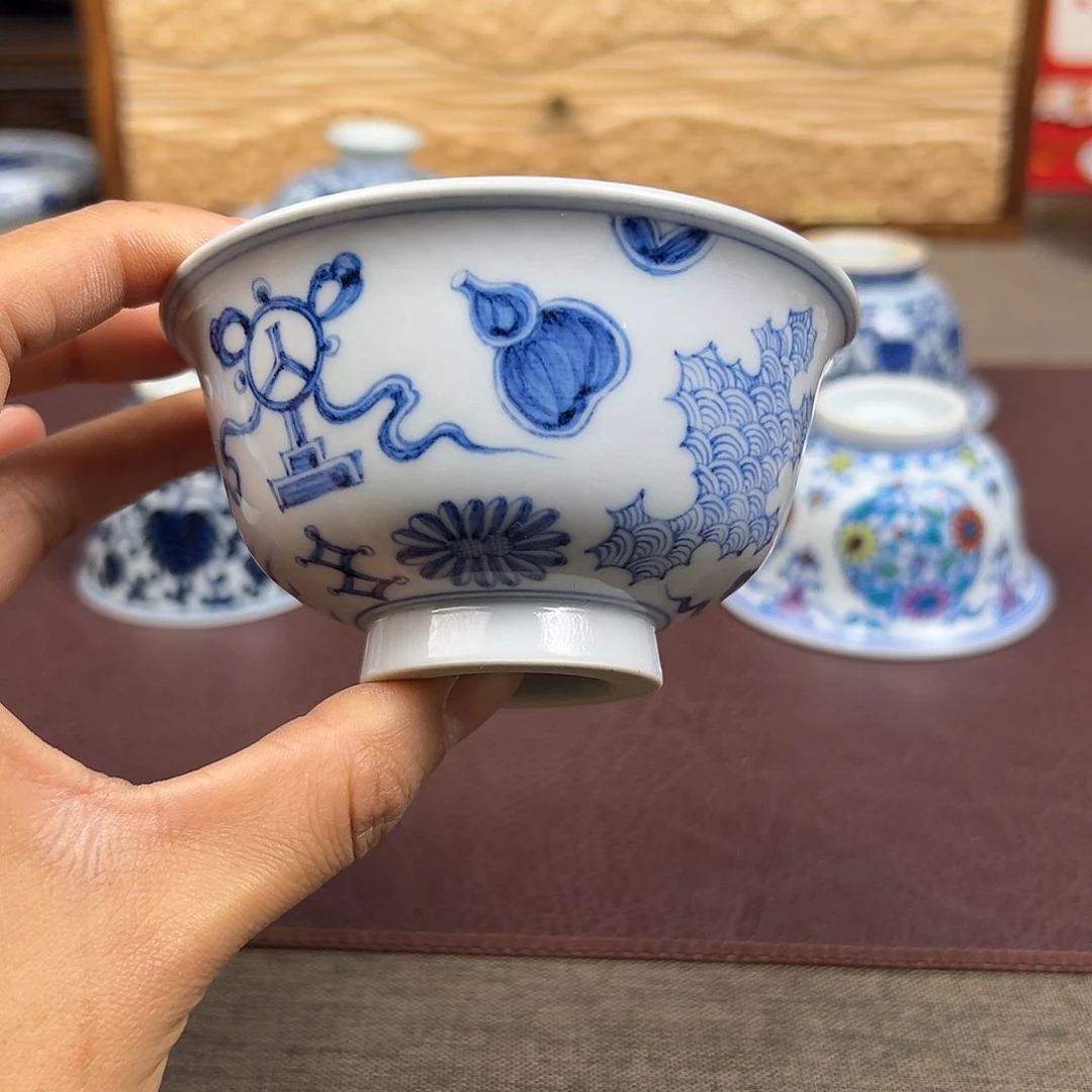 摆件景德镇杂八宝大压手杯