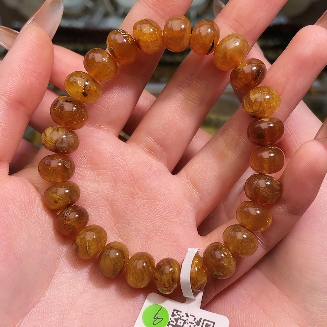琥珀未镶嵌裸石抚顺琥珀10➕手串蜜蜡