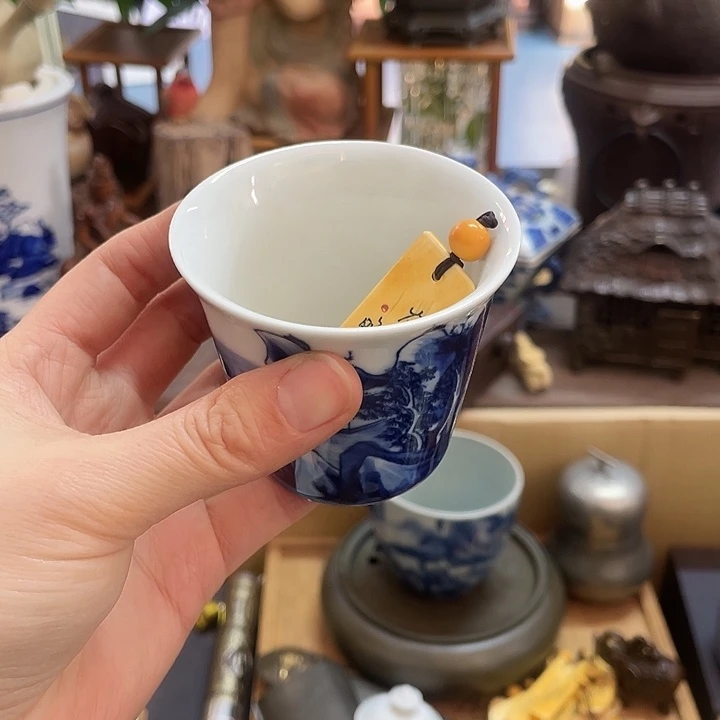 瓷中古工艺品摆件