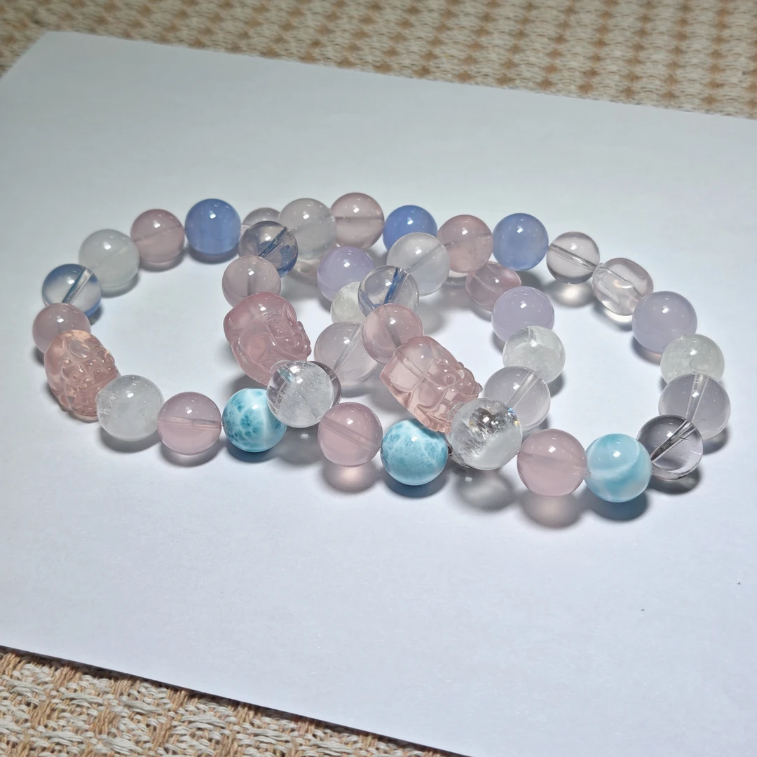 【村有晶品】原创高品水晶单圈手链多样性发一件 约12-14mm 802ZBRJ