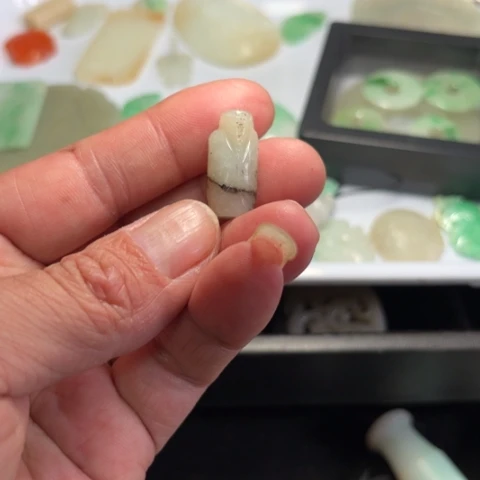 和田玉（糖玉）手链未镶嵌老*人