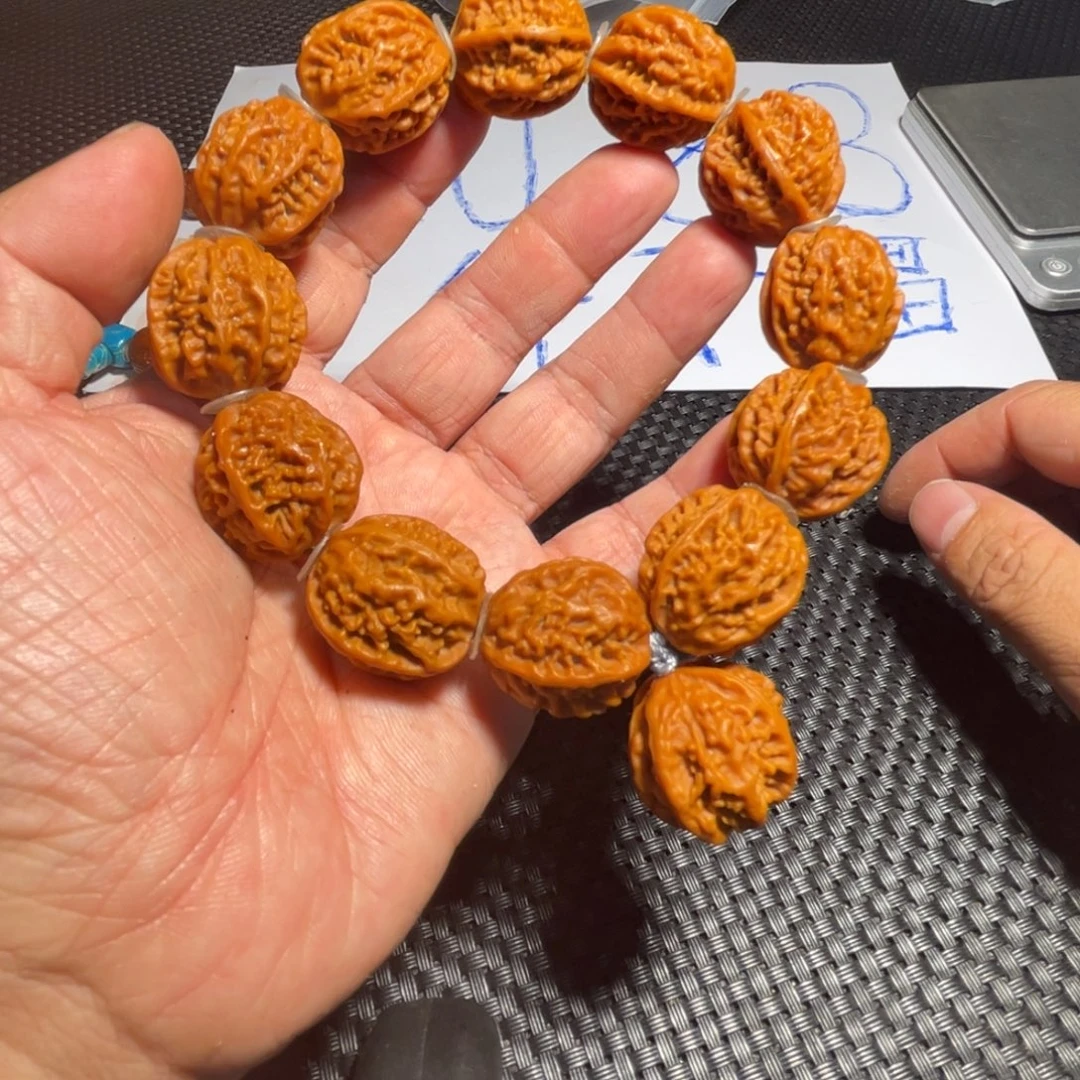 手串文玩核桃帝王火焰纹22