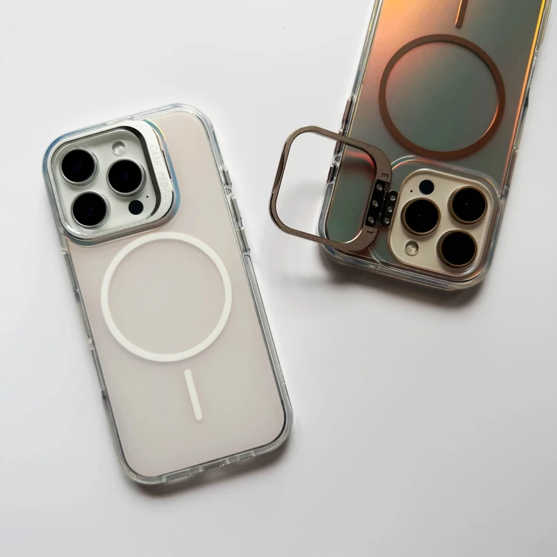 新款镭射渐变镜头支架适用三星苹果iPhone16Promax/12手机壳17pm