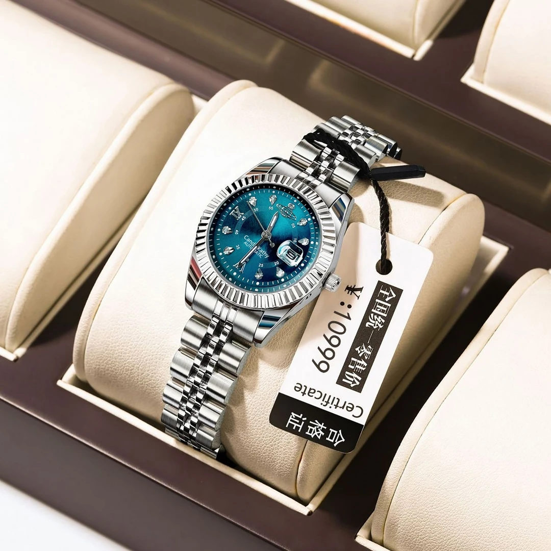 Candy Kathy【官方正版】321 深海蓝太后高端自动陀飞轮腕表d