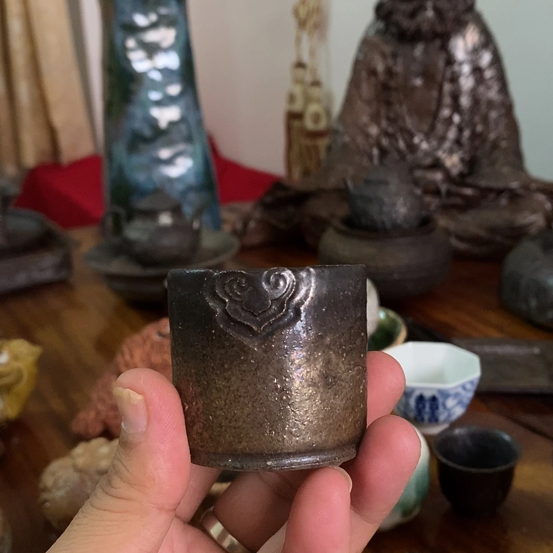 手工制作柴烧茶具