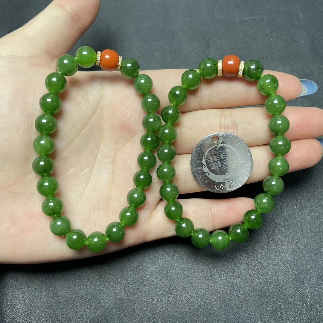 翡昱-SH20-66743-和田玉手串-多样性发其一