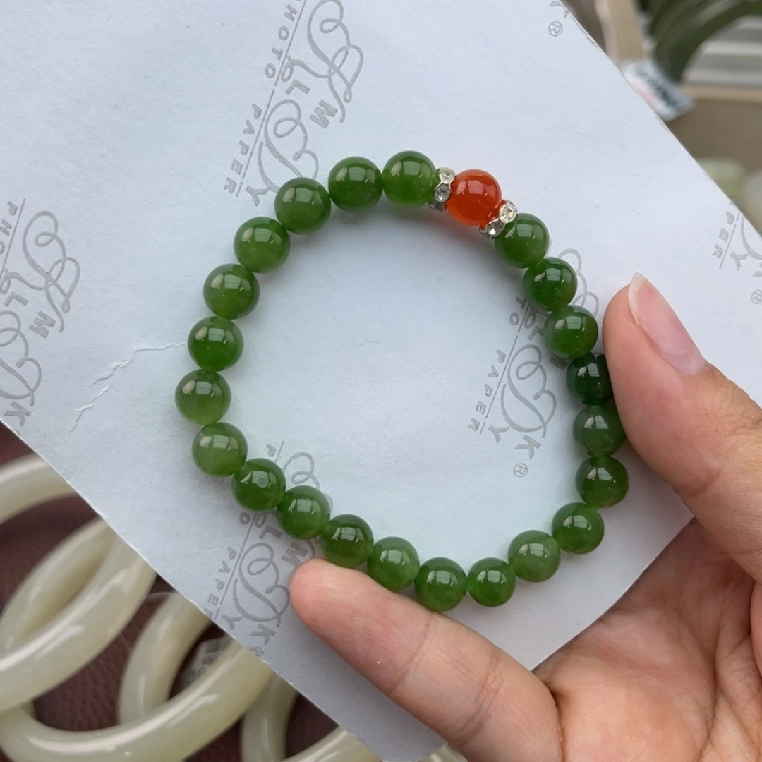 和田玉手镯未镶嵌花**主