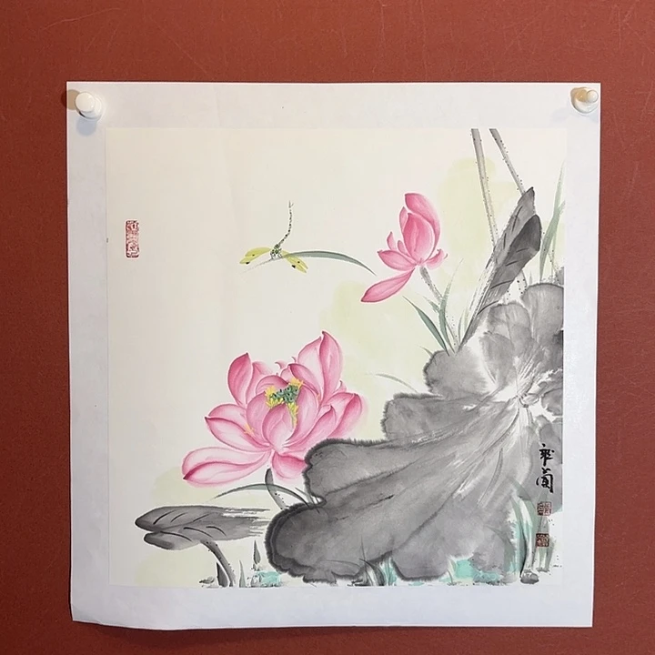 国画听兰老师花鸟