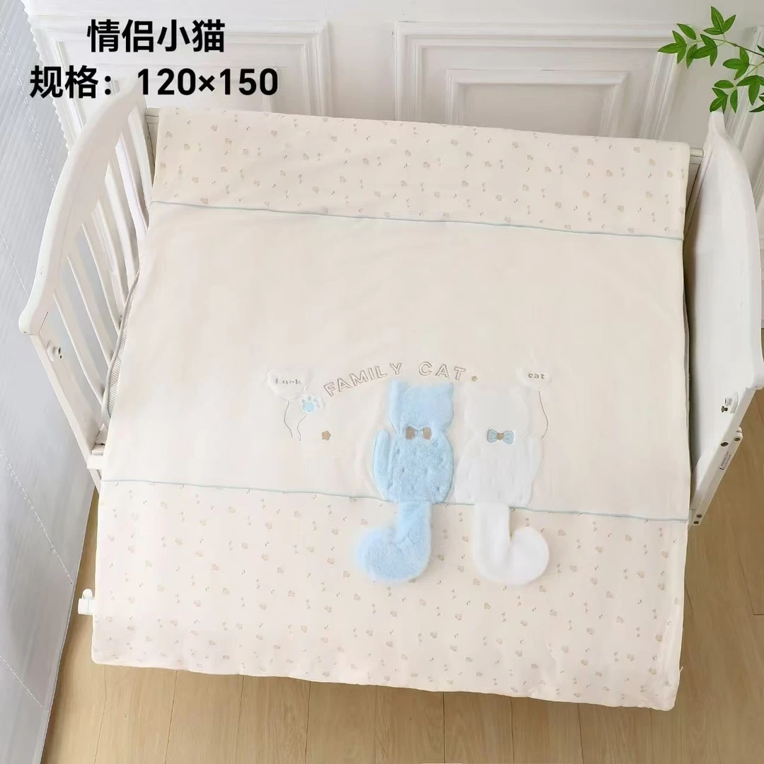 脱胆童被 夹棉2 棉花被 加厚可拆卸 印花童被 新生儿