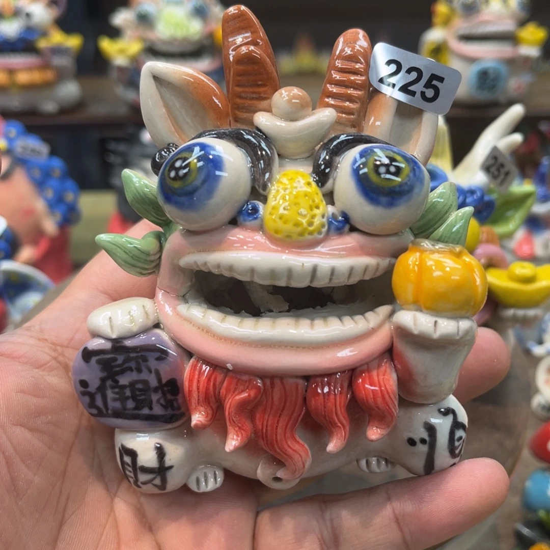 陶瓷纯手工抽象陶瓷摆件225