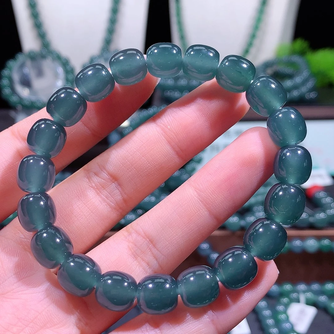 翡翠未镶嵌手链天然a货翡翠手串10