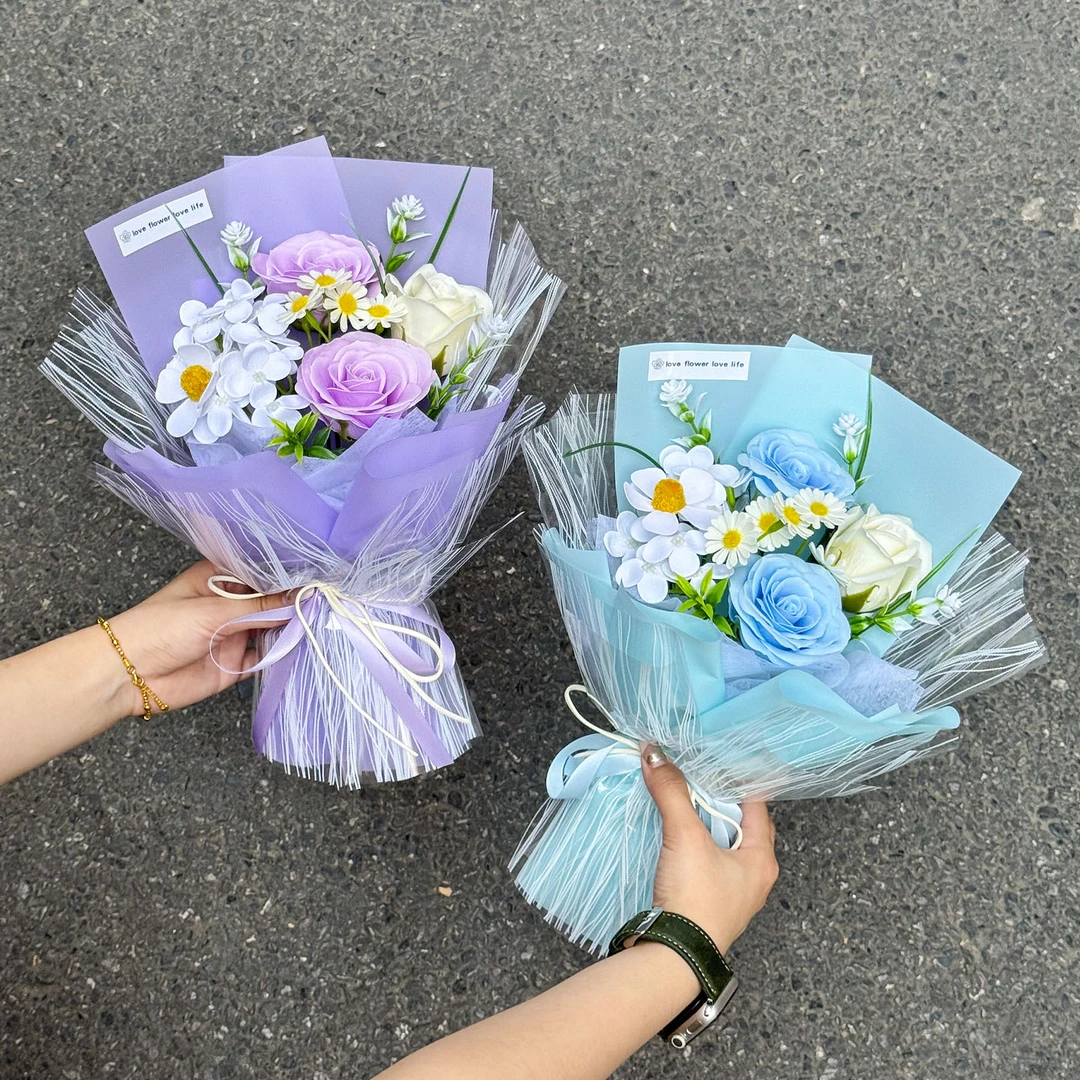 情人节成品创意仿真永生花玫瑰花束送生日女友闺蜜朋友礼物仪式感