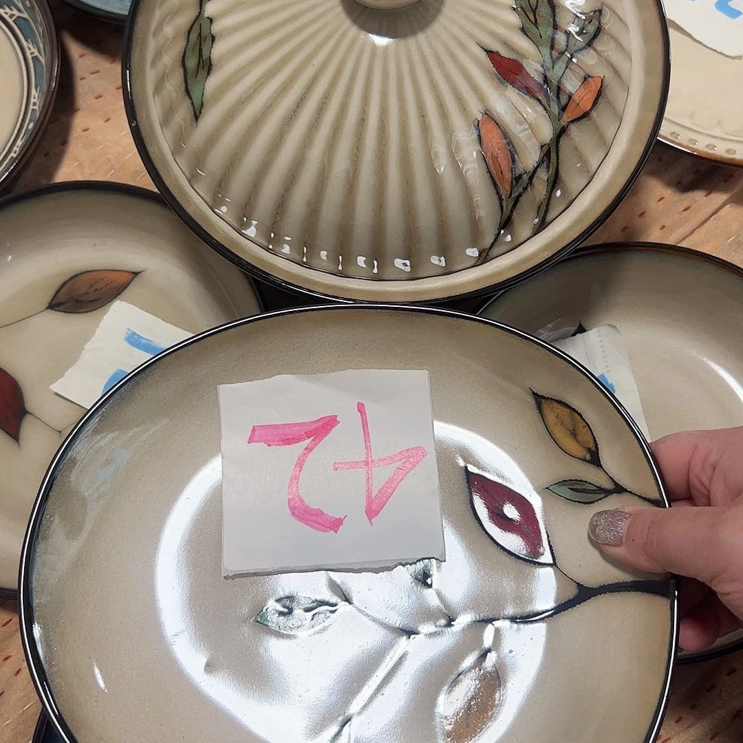 瓷片盖碗➕盘子微瑕福利价格