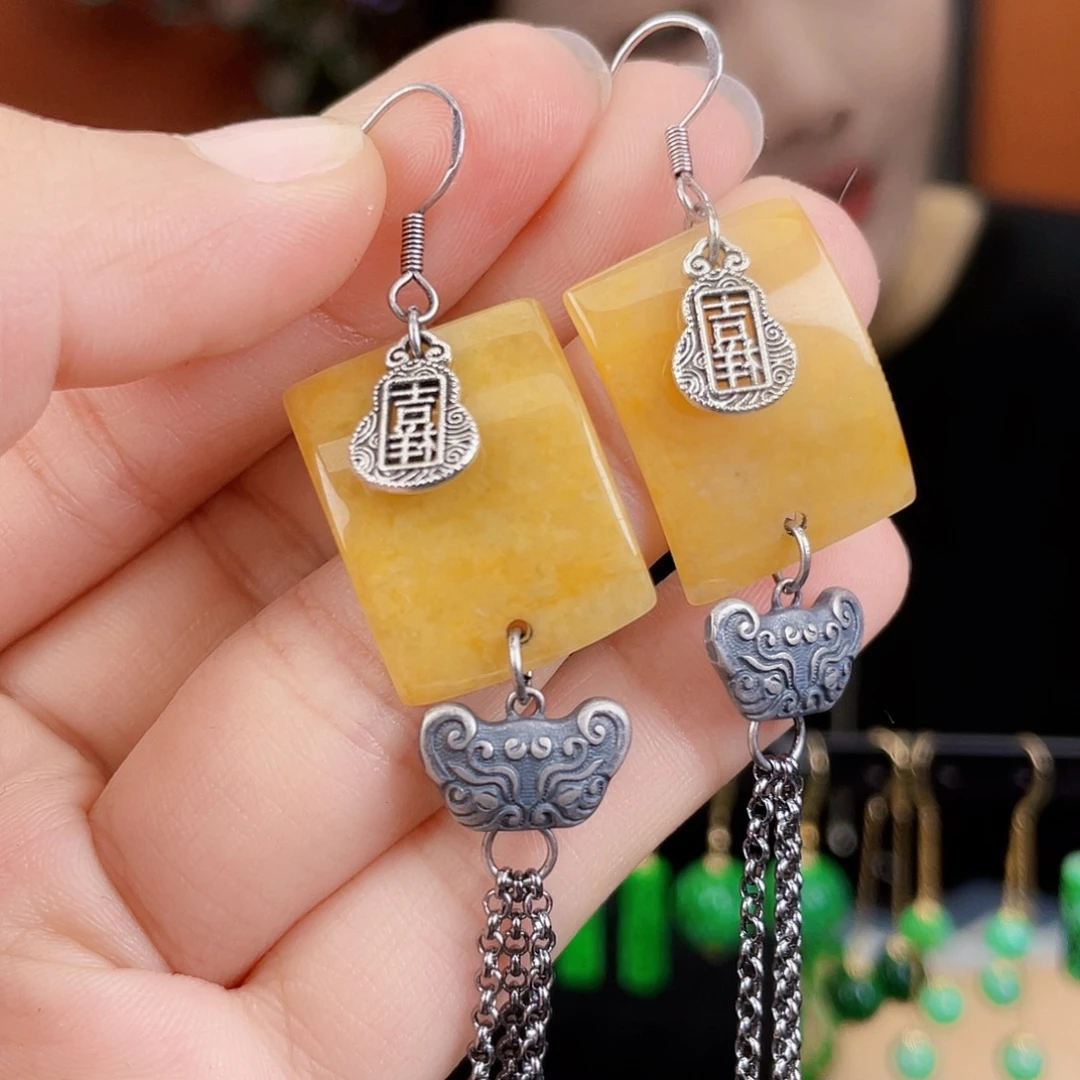 翡翠未镶嵌耳饰饰品