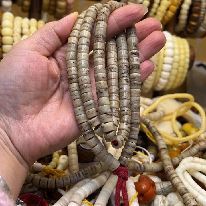 手串/手链驼骨直径8灰嘎大孔道