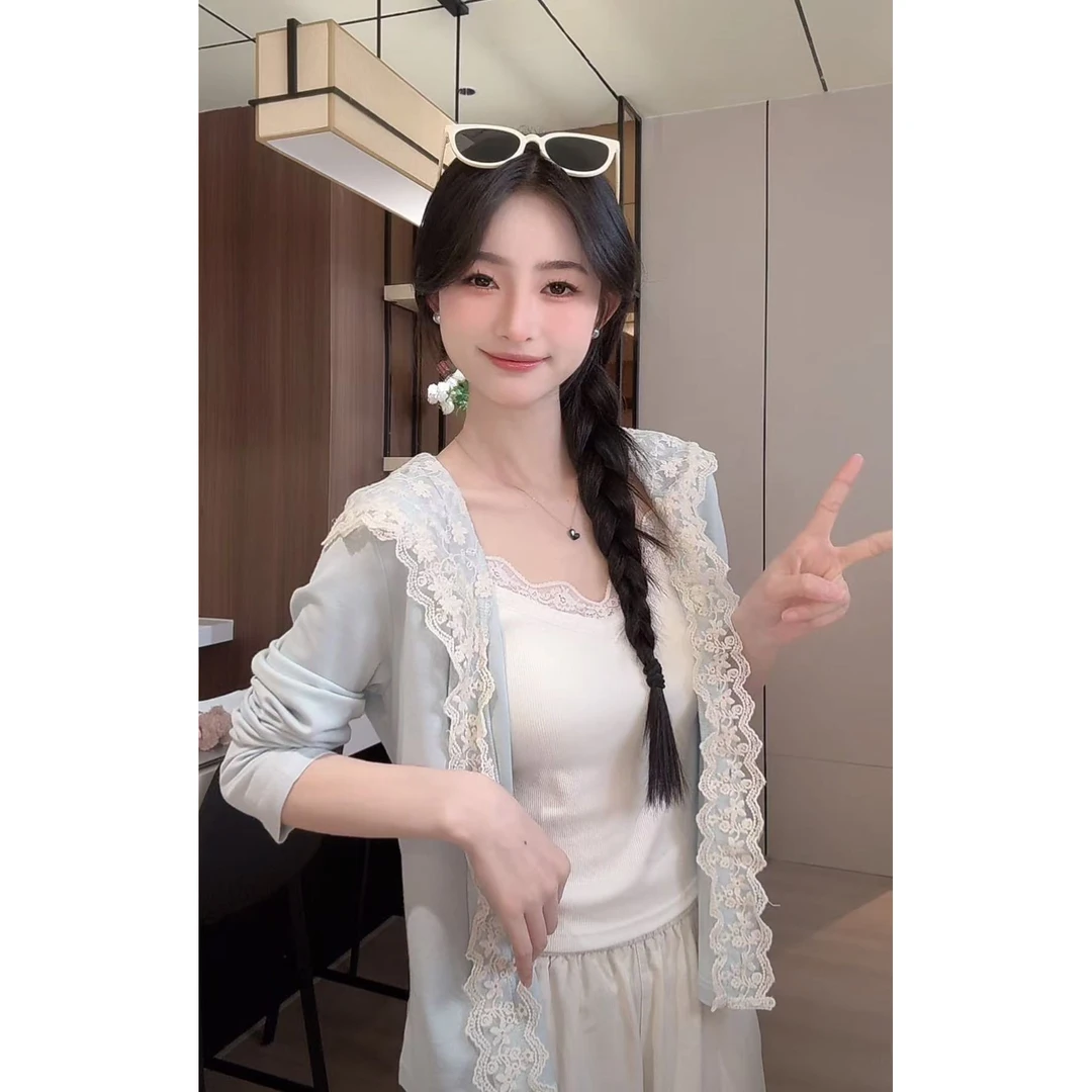 【JIANGJIANG】云朵蕾丝~春季新款拼接款蕾丝上衣 JIANG08