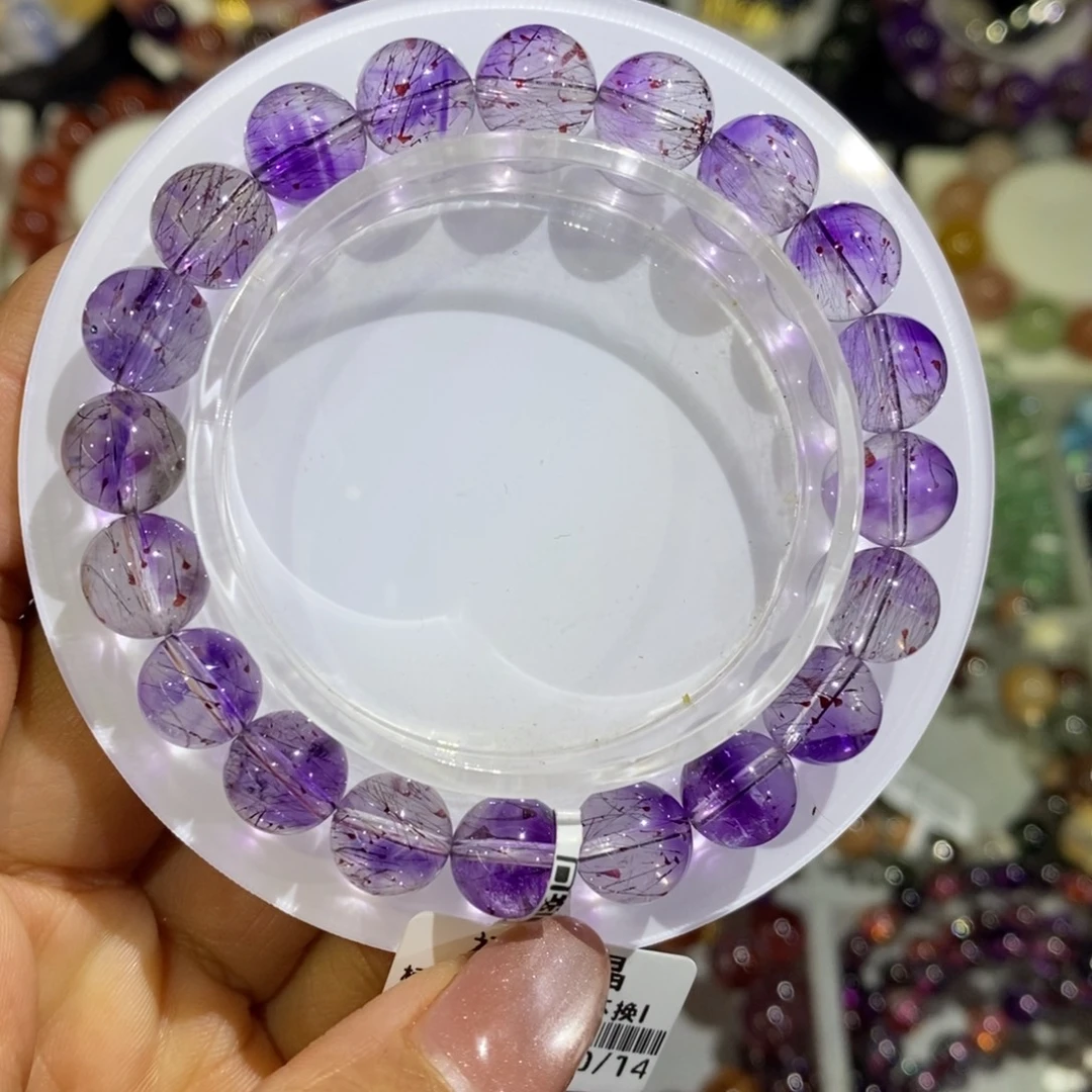 水晶手链未镶嵌紫梅彼岸花9