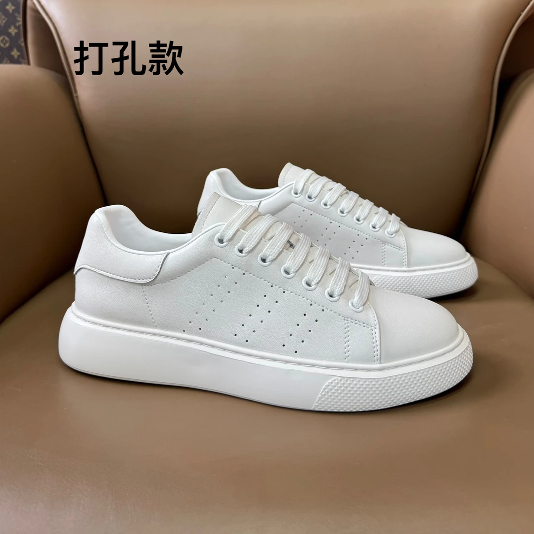小白鞋男款2025夏季新款韩版厚底透气百搭休闲板鞋白色鞋子