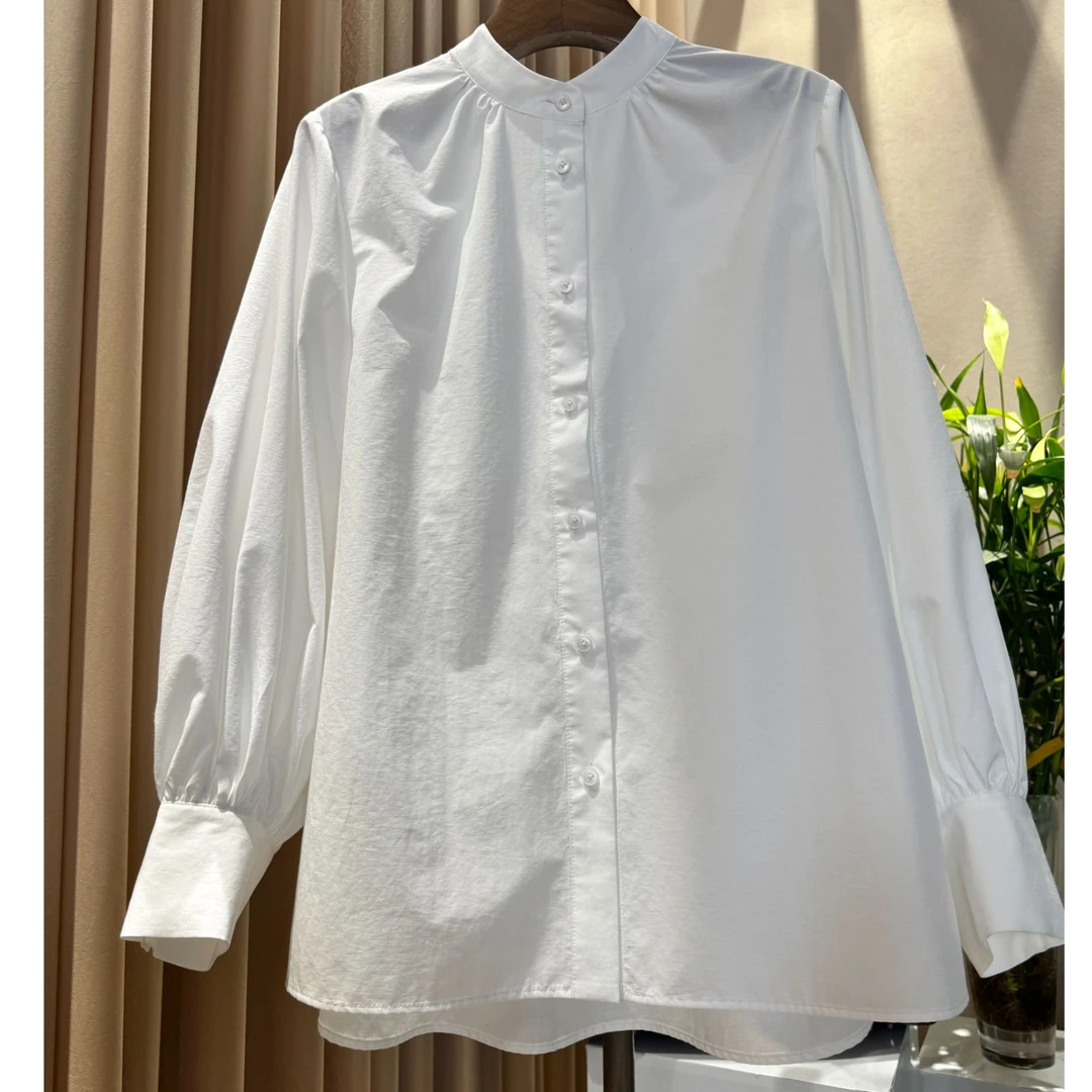 【TT原创·衬衫系列】2025设计师原创黑曼巴系列中空纱“锁骨领”衬衫