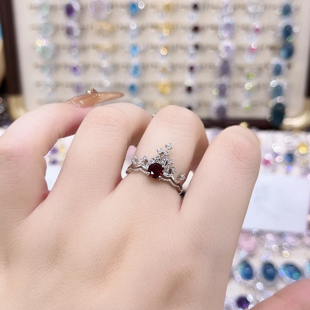 戒指银S925镶嵌黄晶