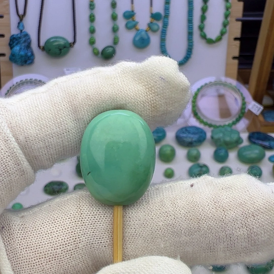 菜籽绿扁珠吊坠16.5mm兰