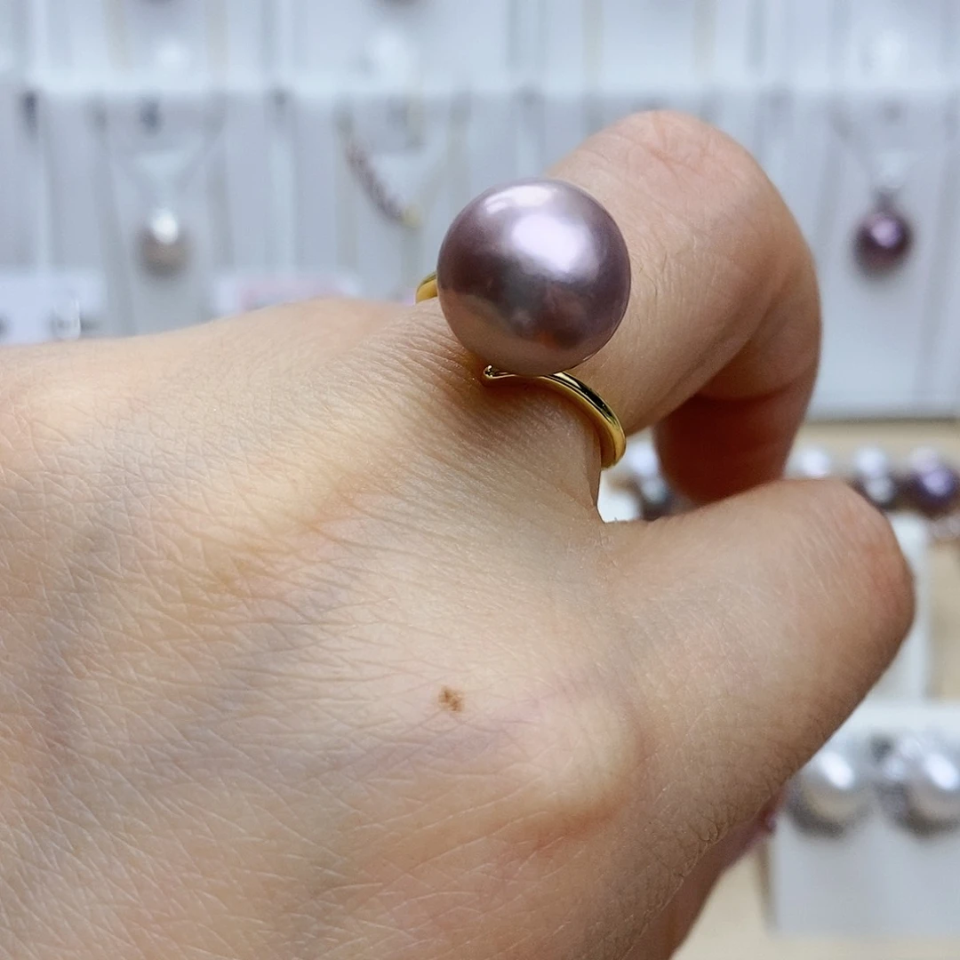 淡水珍珠戒指合金