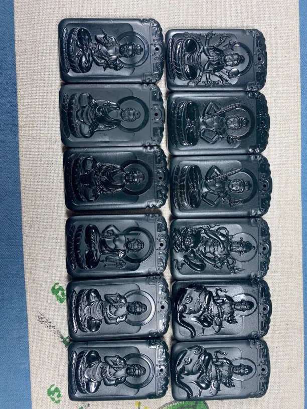 和田玉青玉十二生肖守护神