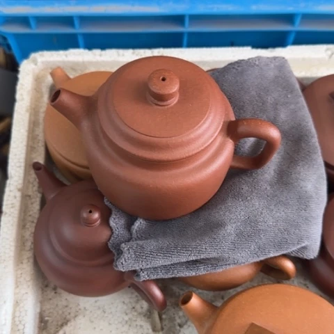 茶壶紫砂江*红降坡泥330cc