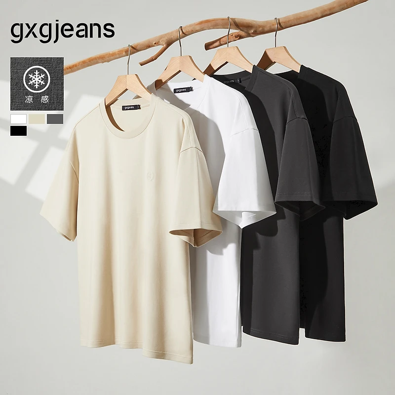 gxg.jeans男装 多色基础休闲简约宽松短袖T恤男士 25年夏新品