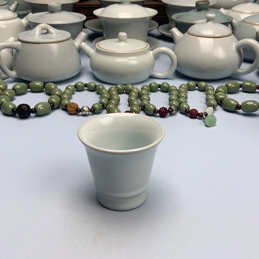 杯月白闻香杯原矿原釉原产地