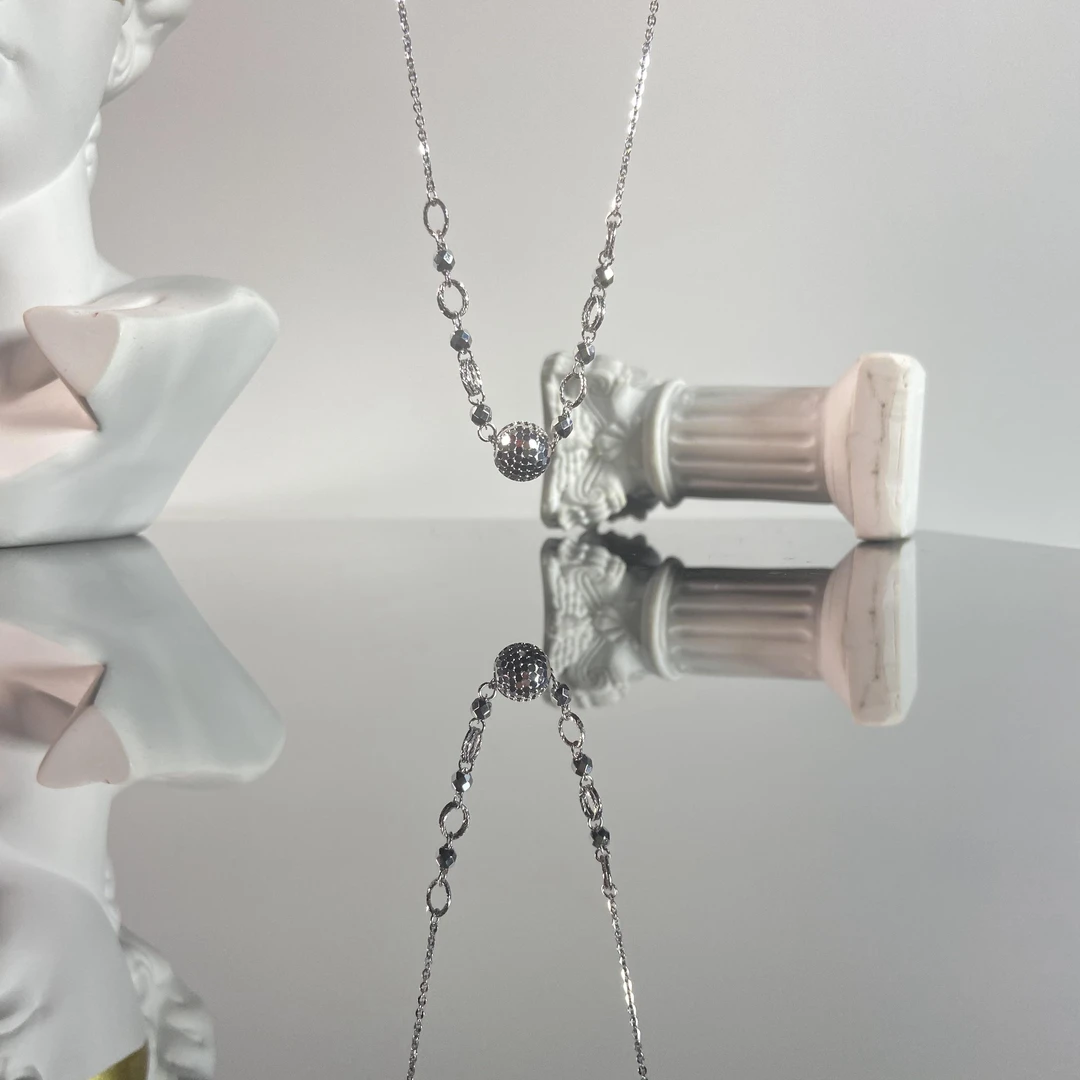 【芮泊珠宝】PT950铂金蜂巢转运珠环环相扣套链（多退少补）铂金项链