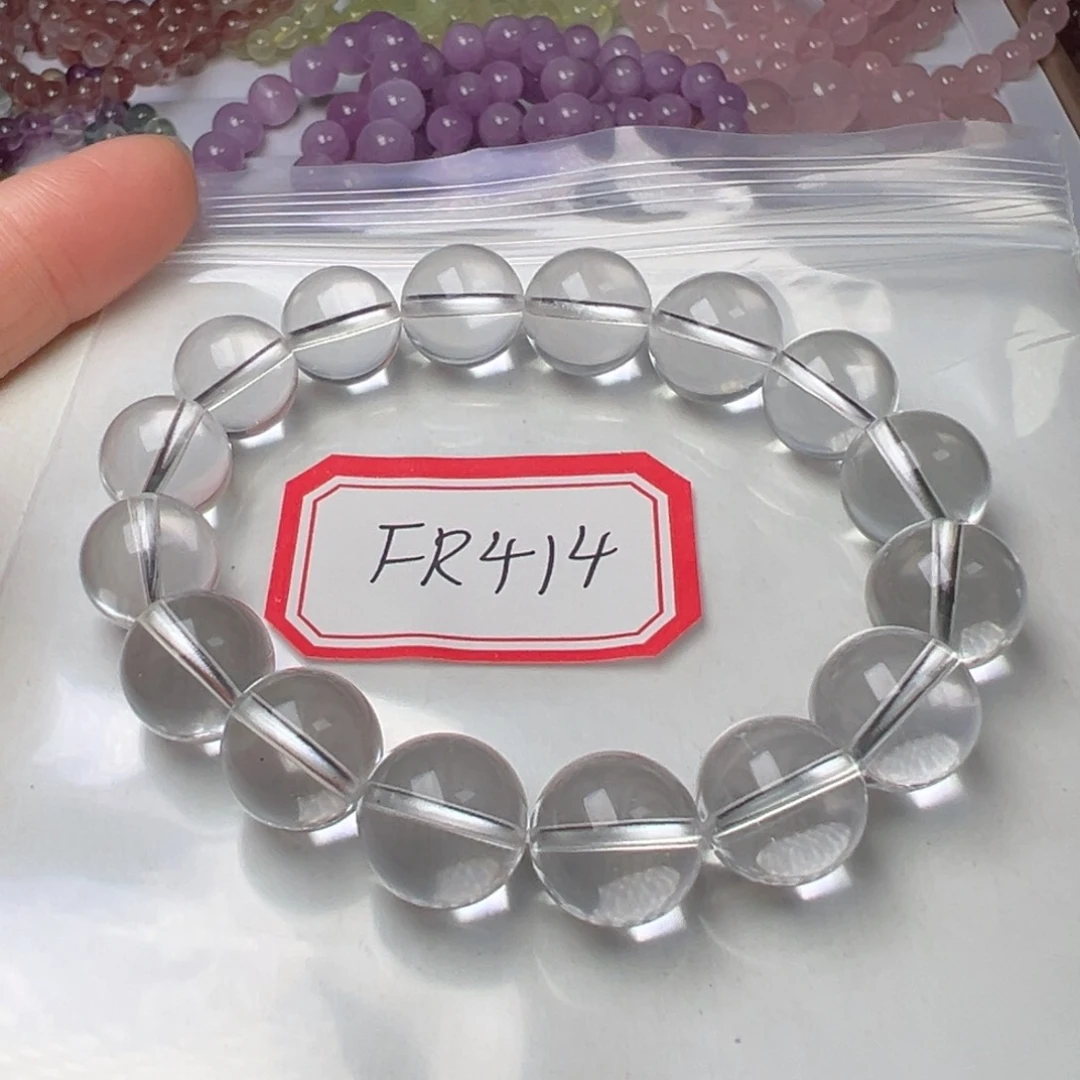 水晶手链未镶嵌魔*净体白水晶12.5mm左右
