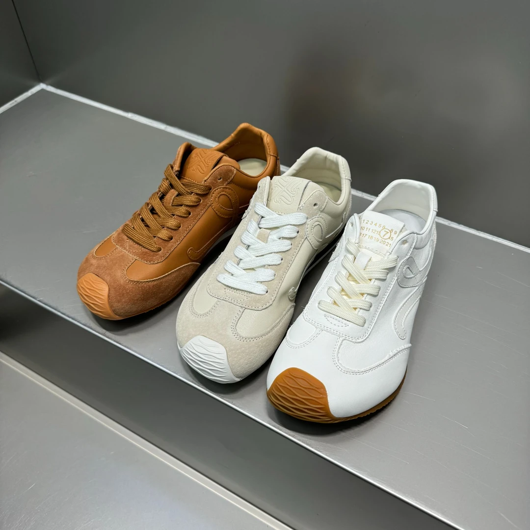 THE MIL麋鹿 真皮德训鞋2025秋新款时尚宽头丑萌运动阿甘鞋休闲鞋