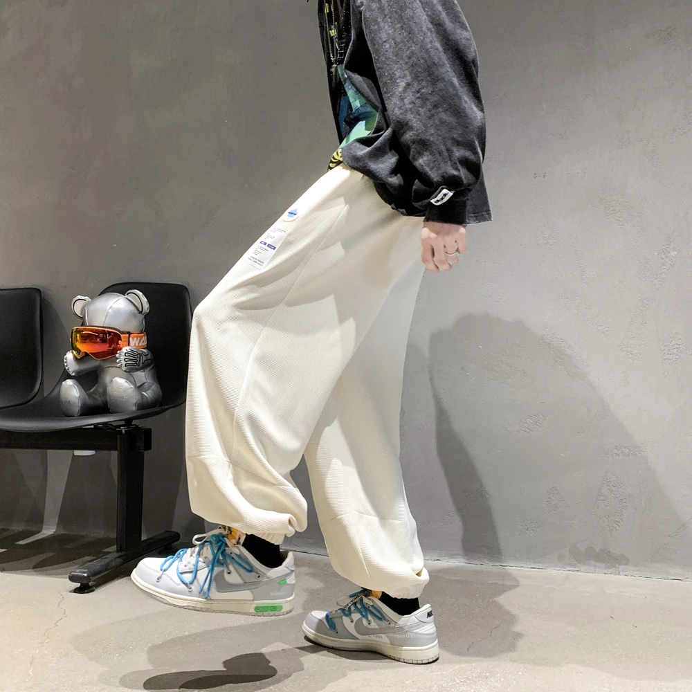 夏季潮流宽松运动薄款休闲裤子长裤百搭阔腿裤男士卫裤
