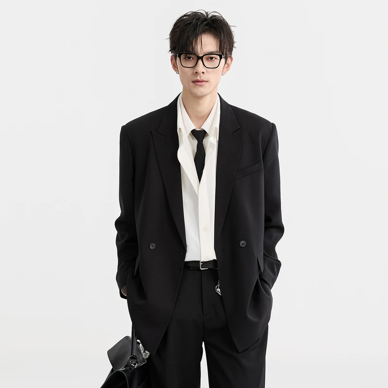 【高端醋酸天丝羊毛】春季枪驳领设计韩版西服外套男士C511139