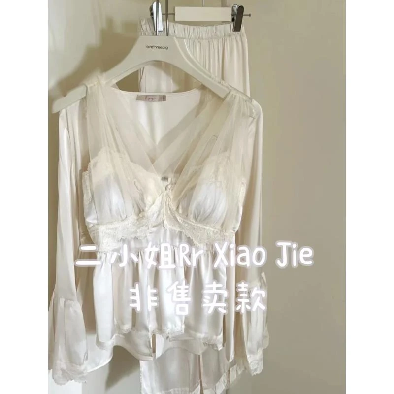 二小姐S#秋冬长袖长裤少女家居服睡衣女套装