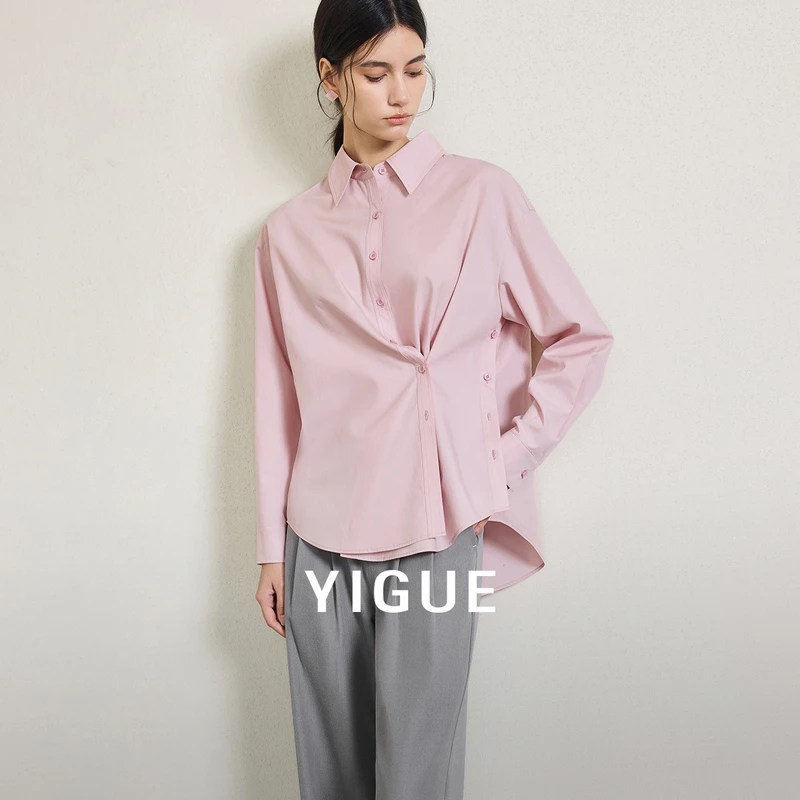 亦谷不规则衬衫外套女装2025年春季新款高级感上衣G5CAC540