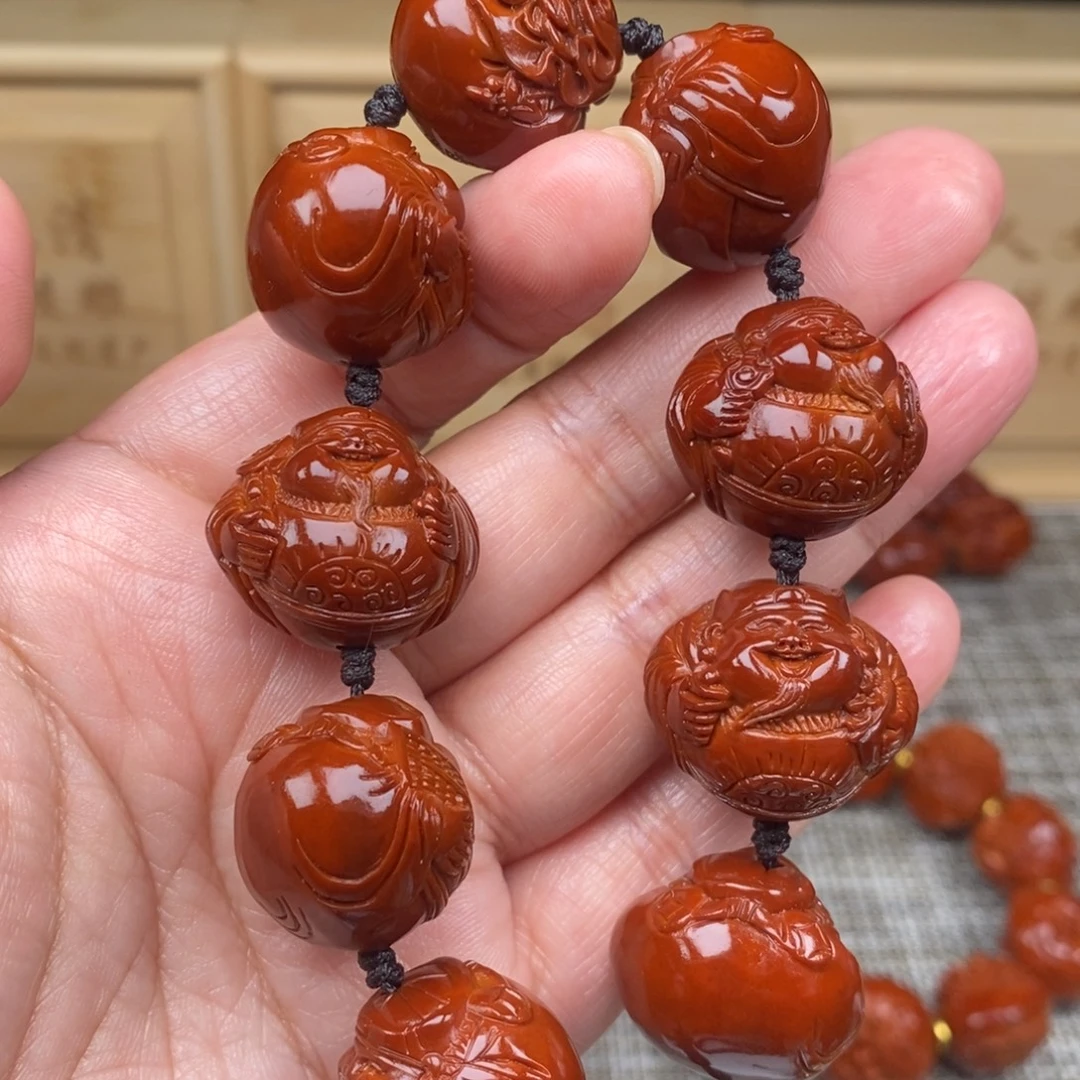 六***L橄榄核吊坠财神24