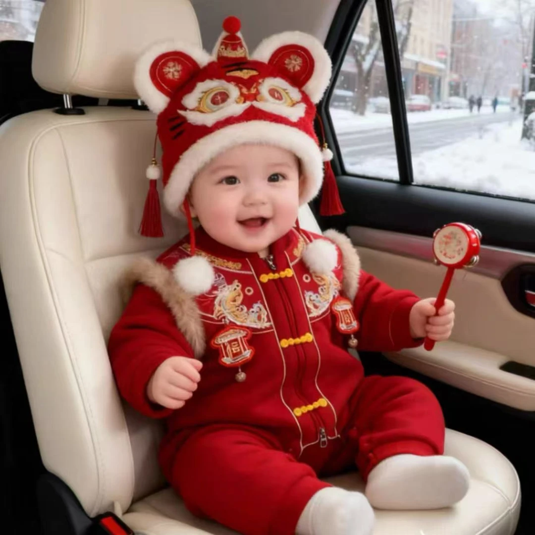 平安醒狮帽棉哈衣